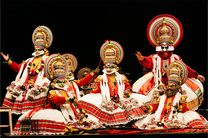 Espectáculo de danza Kathakali en Cochin